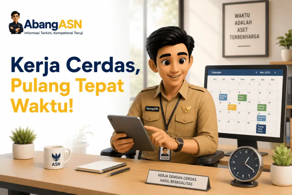 Pegawai kantoran yang produktif sedang mengatur jadwal kerja dengan rapi untuk menerapkan manajemen waktu efektif di kantor