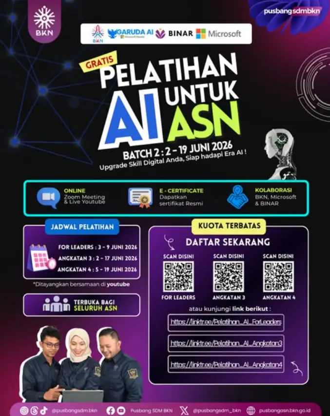 Pelatihan AI untuk ASN gratis