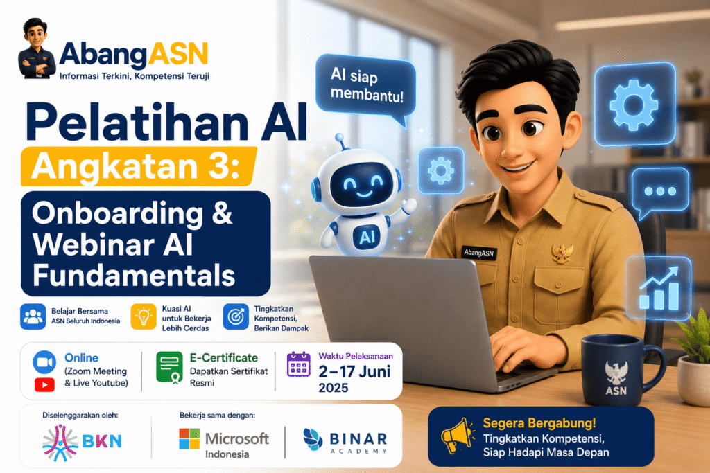 Peserta sedang antusias mengikuti sesi kelas online Pelatihan AI Angkatan 3 di depan laptop.